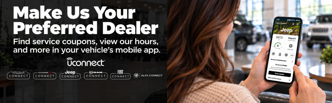 uconnect® make us your preferred dealer | Preston Chrysler Dodge Jeep Ram of Dover in Dover DE