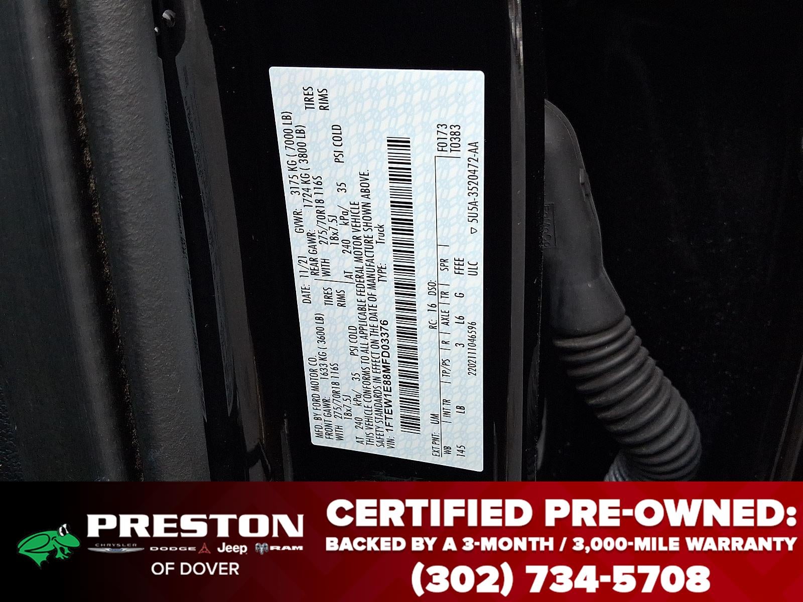 2021 Ford F-150 Tremor