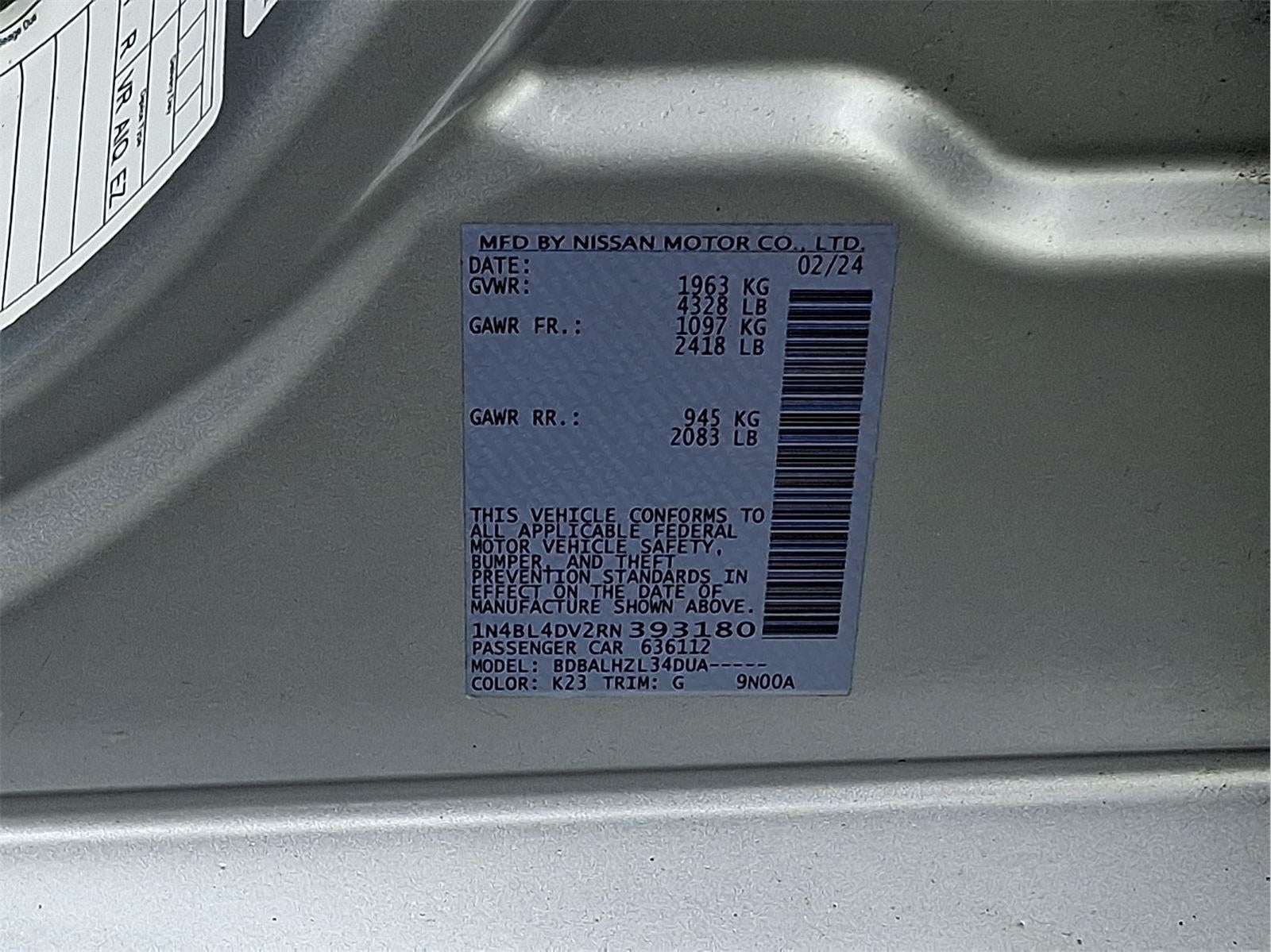 2024 Nissan Altima 2.5 SV