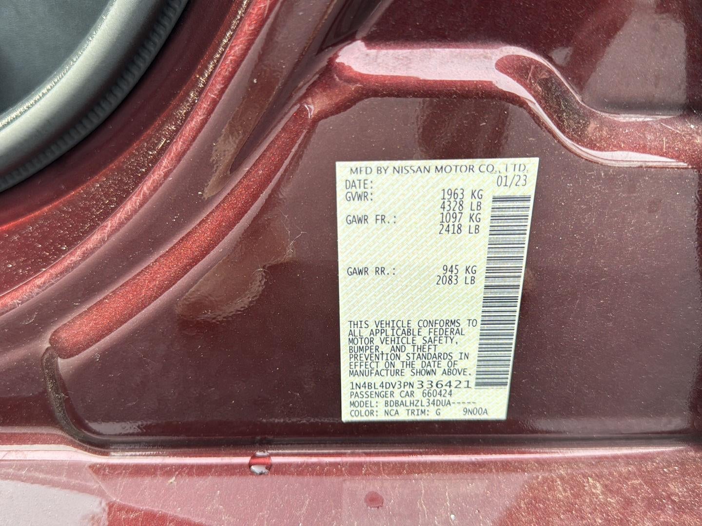 2023 Nissan Altima 2.5 SV