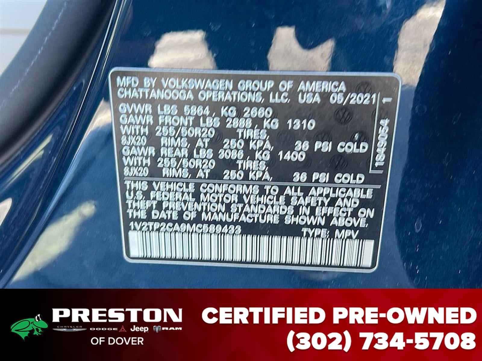 2021 Volkswagen Atlas 2.0T SEL Premium