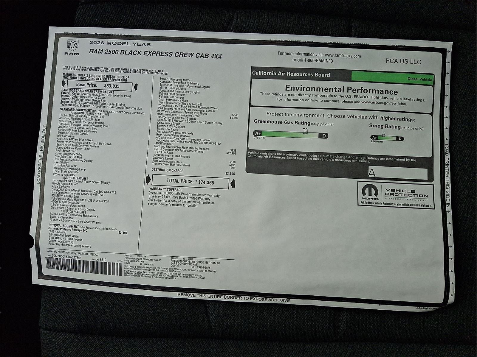 2026 RAM 2500 Black Express