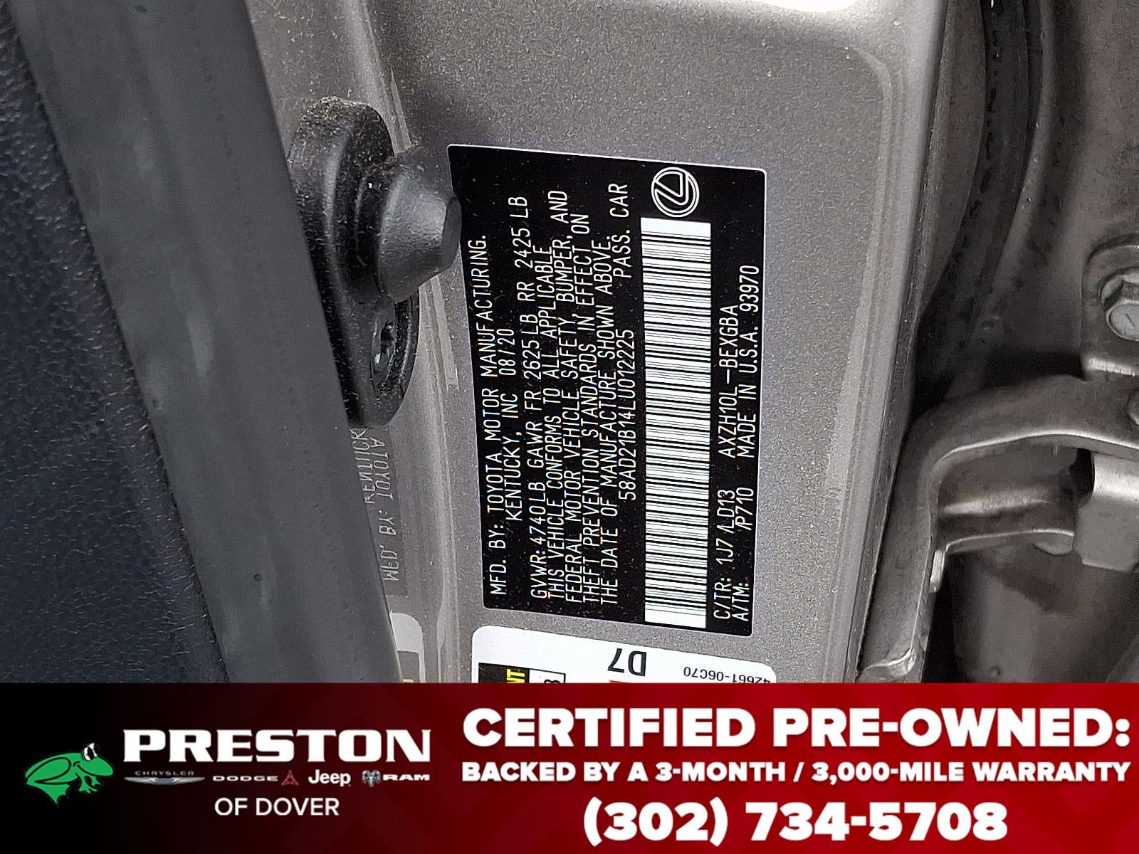 2020 Lexus ES ES 300h