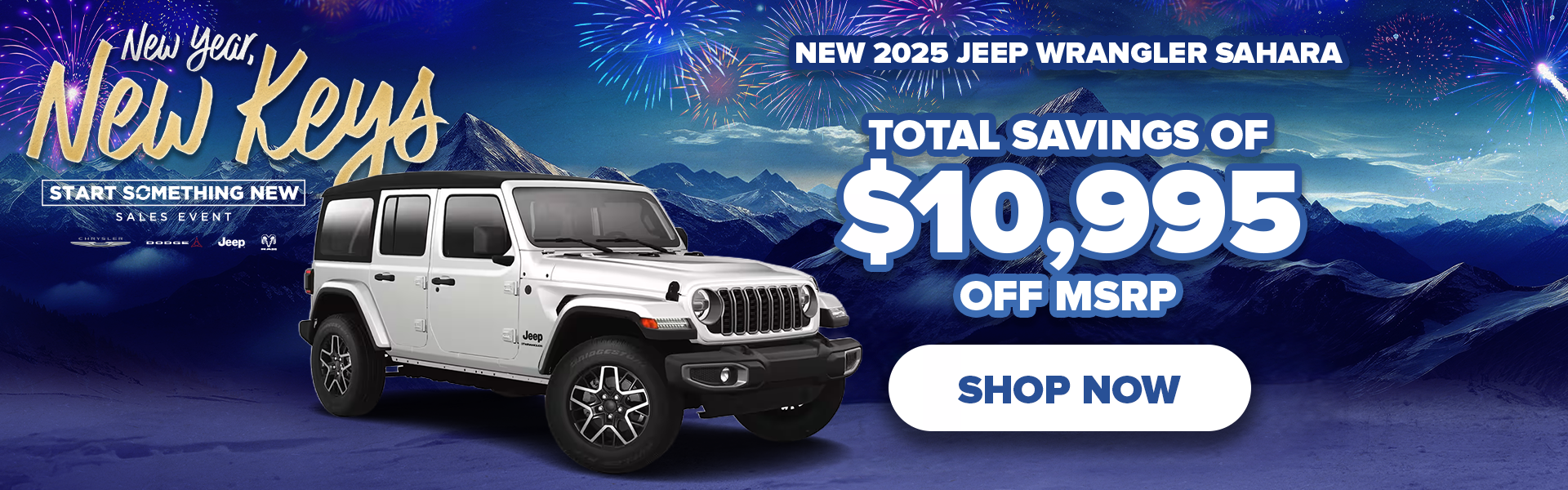 $10,995 off MSRP on New 2025 Jeep Wrangler Sahara Models!