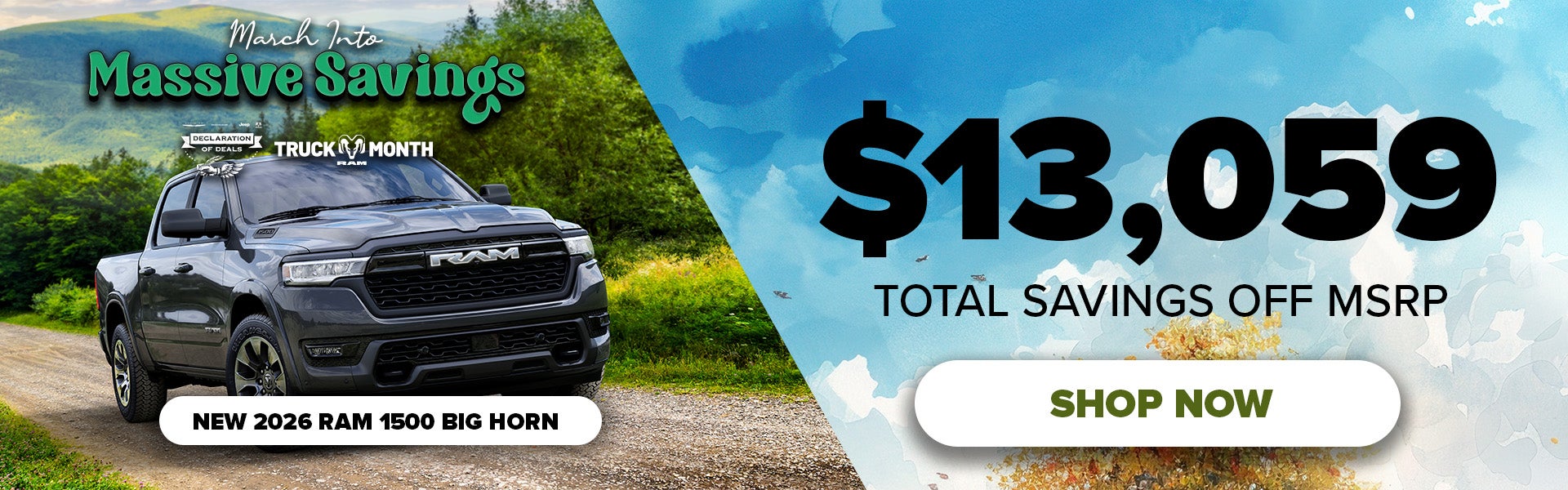 $13,059 off MSRP New 2026 RAM 1500 Big Horn